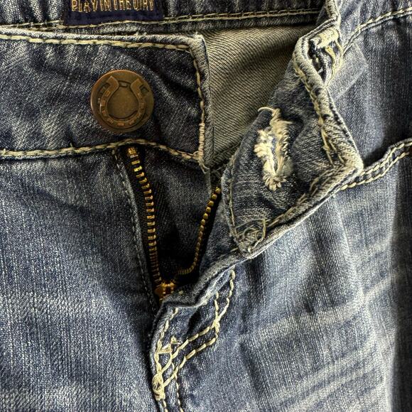 Cowgirl Up Medium Wash Boot Cut Low Rise Denim Jeans Made In USA Size 2 - Picture 3 of 6